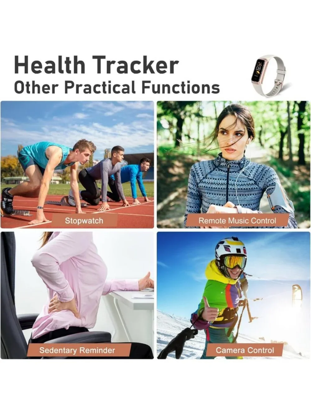 Activity & Health Tracker with Heart Rate Monitor, Sleep Monitor, AMOLED Screen